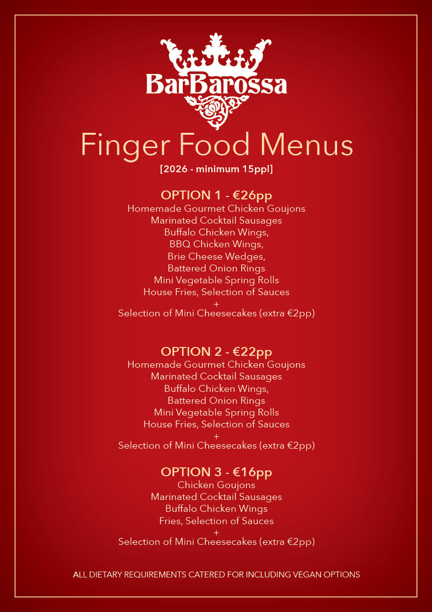Finger Food Menu Finger Food Menu