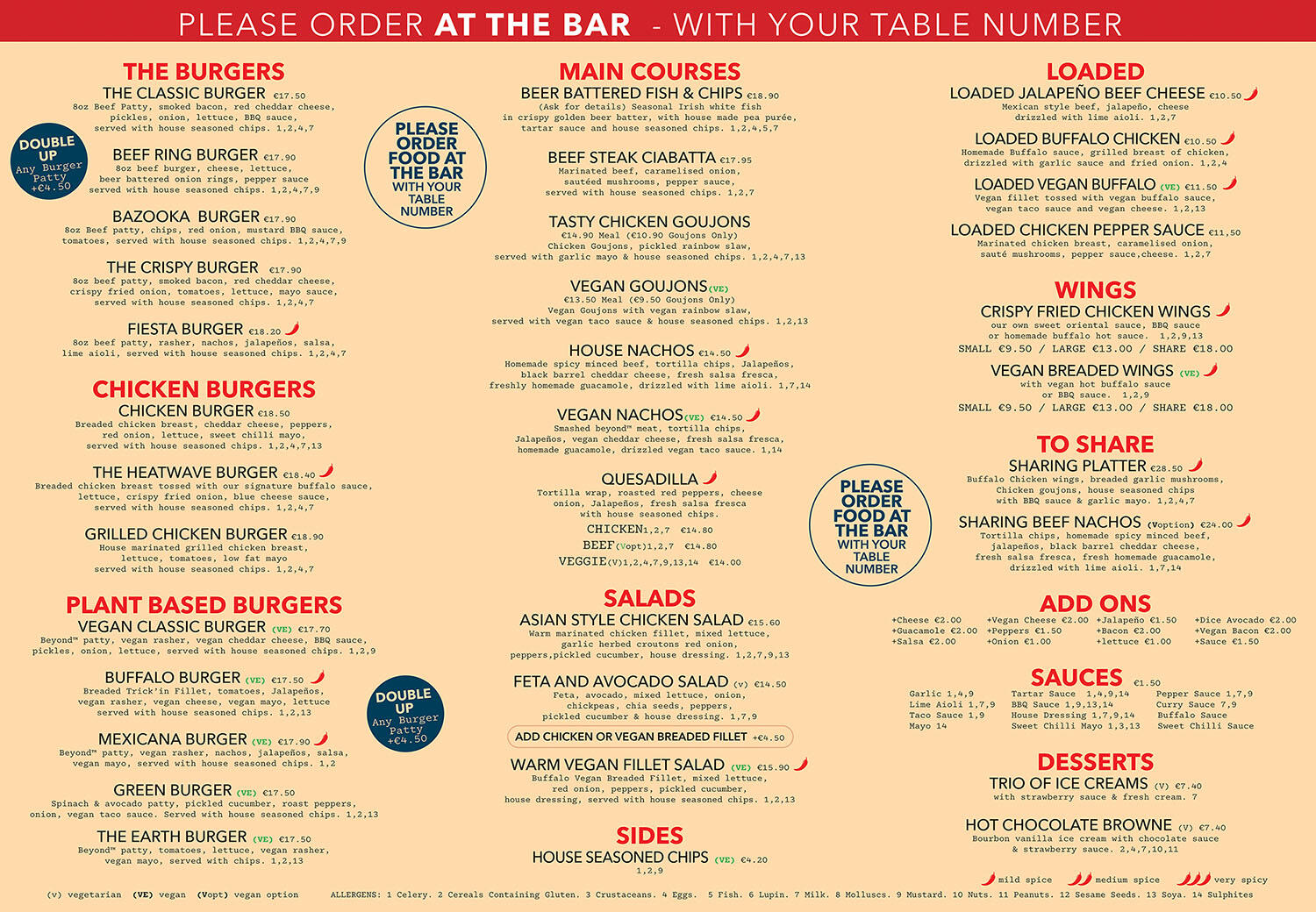 All Day Menu 7 Day Menu