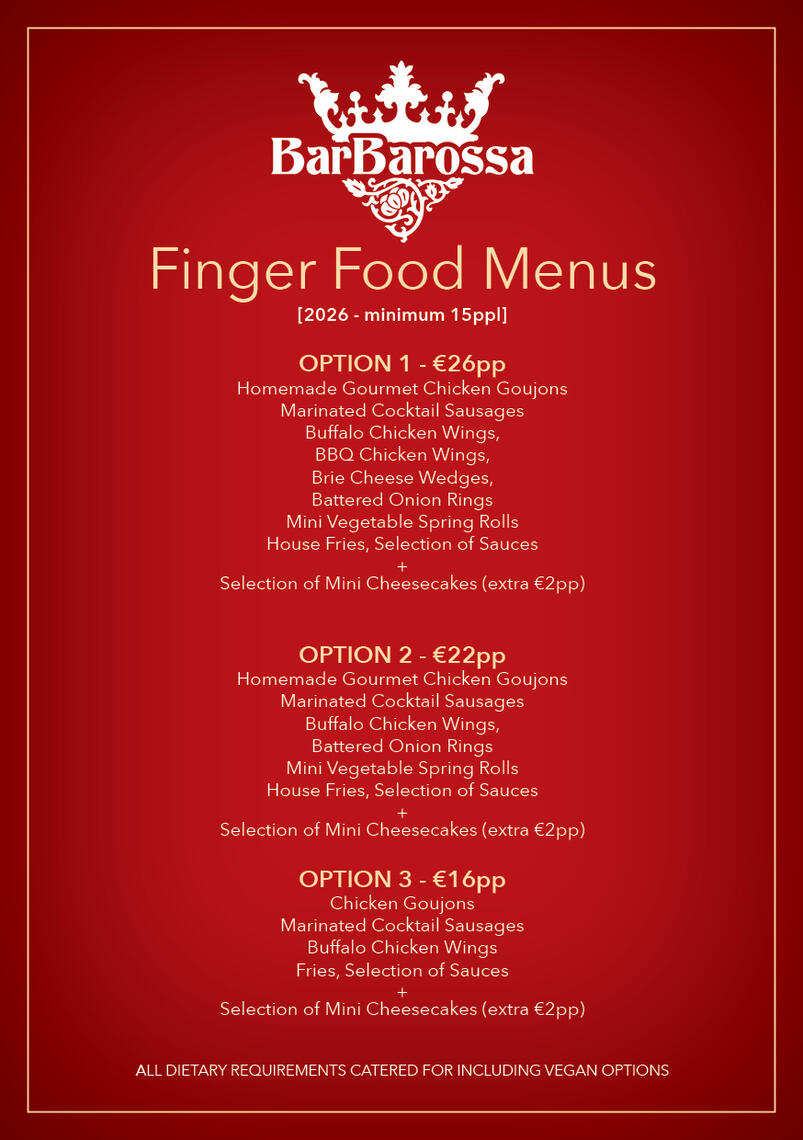 Finger Food Menu Finger Food Menu